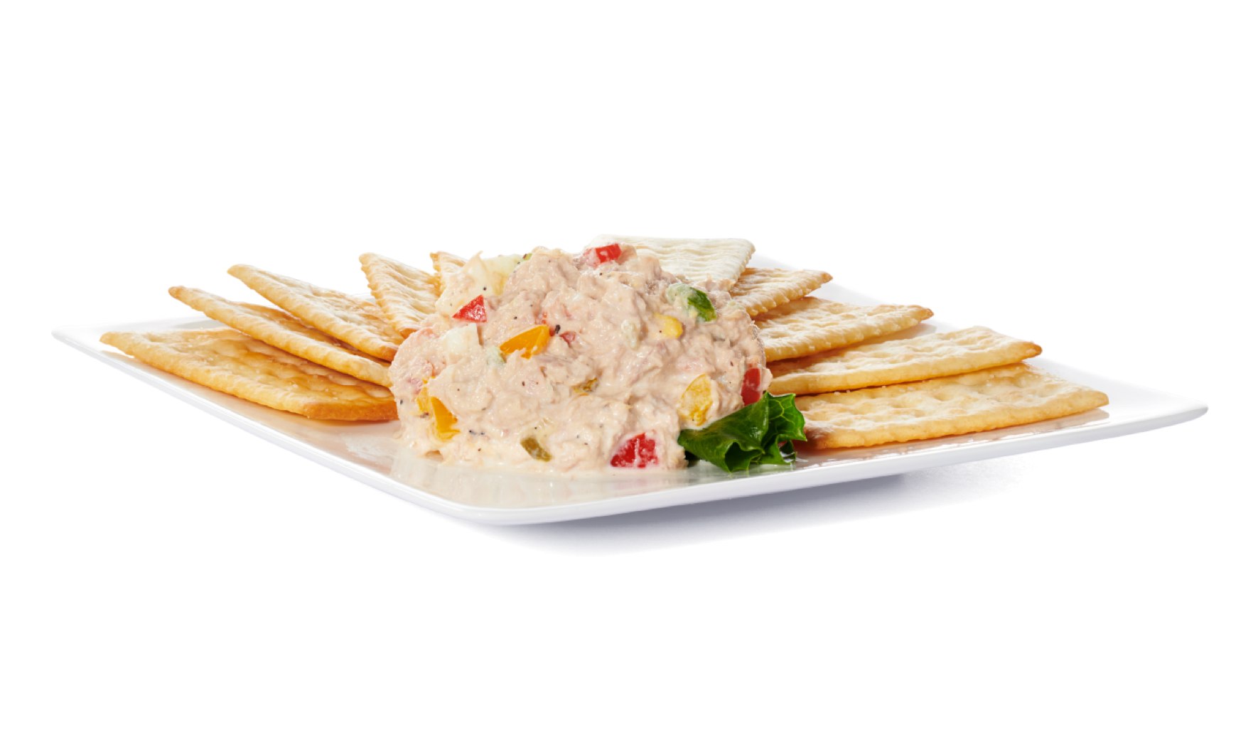 Chicken salad with crackers